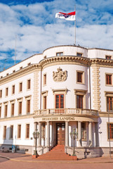 Fototapeta premium Der Hessische Landtag im ehemaligen Wiesbadener Stadtschloss