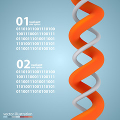 Spiral infographic elements with numbers