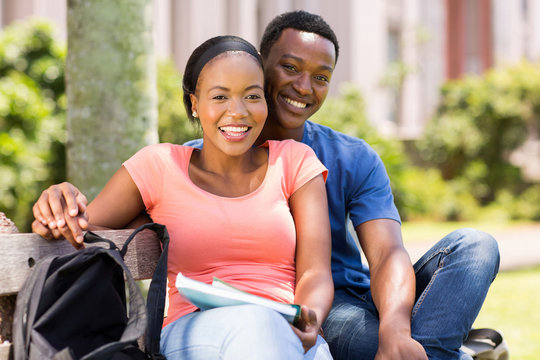 young african college couple