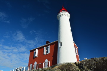 Fisgard lighthouse at Fort Rodd Hill,National historic Park