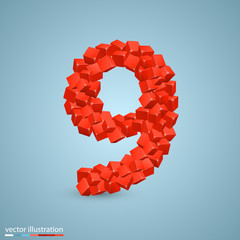 Cubes as a symbol font. 9