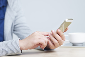 woman using cellphone
