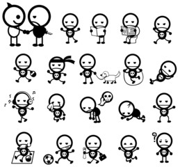 Mr. Surly expression and activity icon collection set, create by