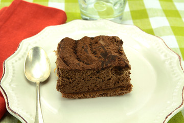 part de gâteau au chocolat