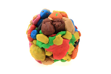 color plasticine sphere