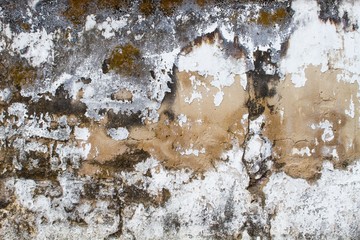 Old damaged grunge wall background or texture
