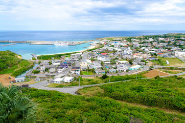 Obraz premium 沖縄県 与那国島 ティンダハナタからの景色