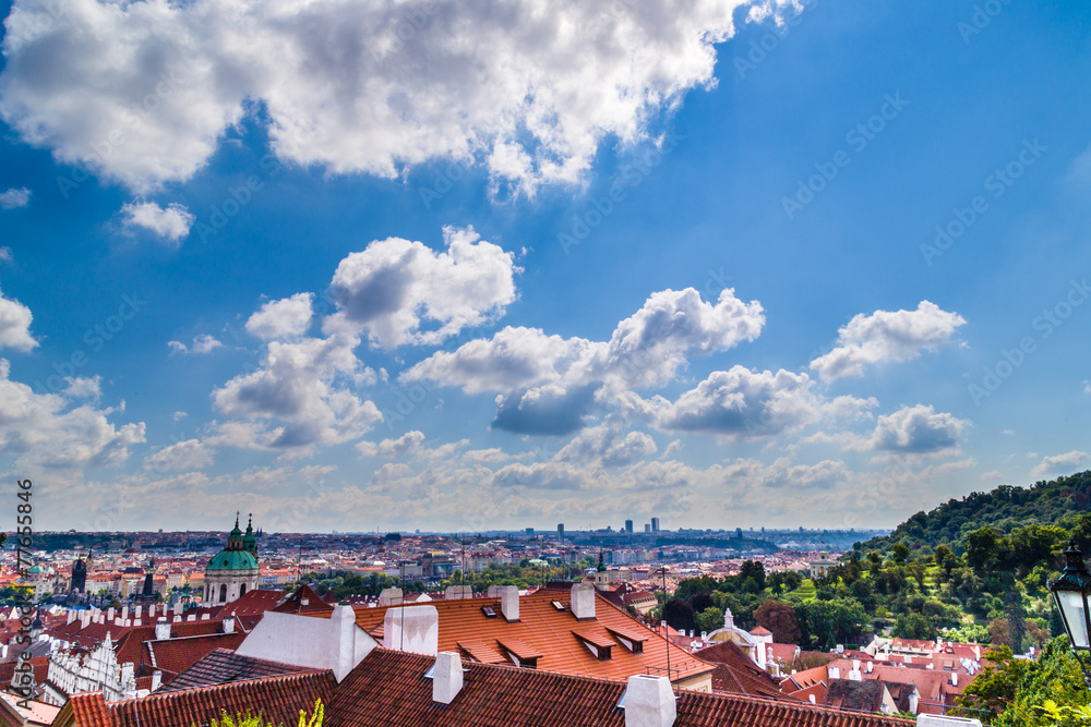 Poster Red rooftops of Prague