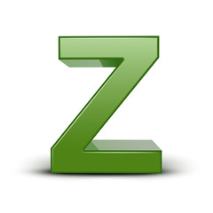 3d green letter Z