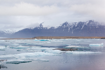 Icebergs in Jokulsarlon Glacier Lagoon, Iceland