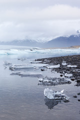 Obraz premium Icebergs in Jokulsarlon Glacier Lagoon, Iceland