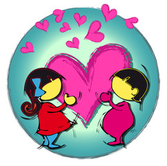 two kids and one heart