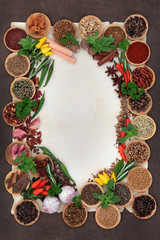 Herb and Spice Abstract Border