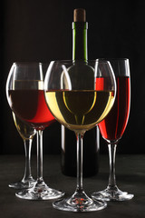 Red and white wine