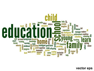 Fototapeta premium Vector conceptual education word cloud