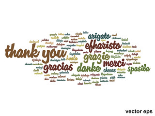 Conceptual thank you word cloud