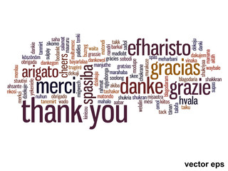 Conceptual thank you word cloud