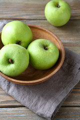 Green apples in a bowl
