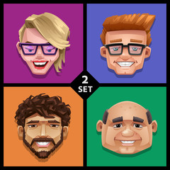 Funny face illustration-set 2