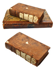 Isolated set with old books