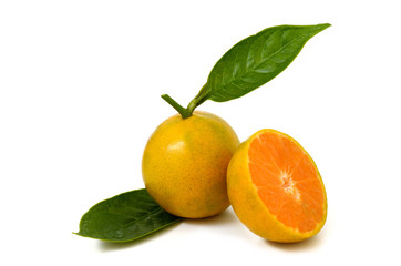 orange fruit isolate on white