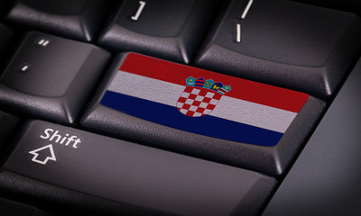 Flag on keyboard
