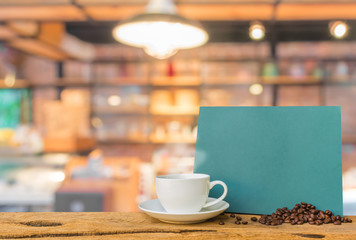 Coffee shop blur background with bokeh
