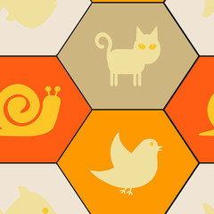 seamless background with pets