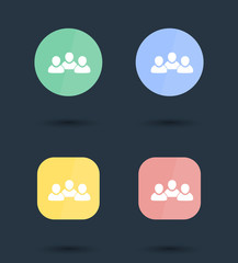 team trendy flat icon vector illustration, eps10, easy to edit