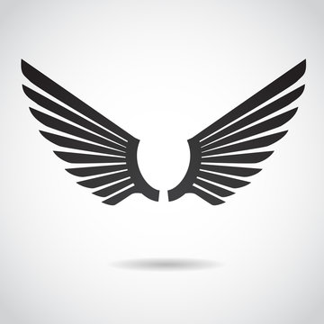 Wing vector icon.