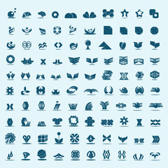 Unusual Icons Set - Isolated On Blue Background - Vector Illustration, Graphic Design Editable For Your Design
