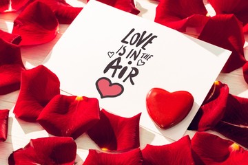 Composite image of love is in the air
