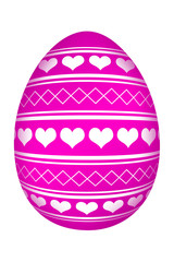 Oeuf de Pâques Cœurs Rose