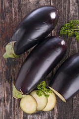 raw eggplant on board