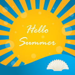Summer background with special design, hello summer