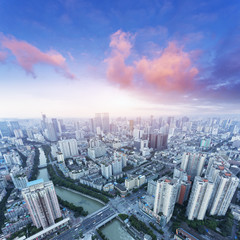 skyline and cityscape of modern city