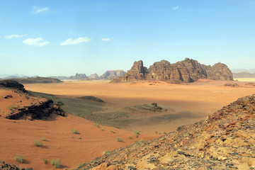 Mountains in the desert in Jordan
