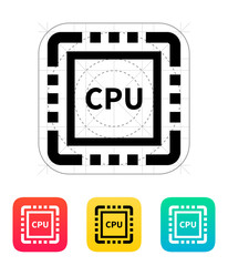 CPU icon. Vector illustration.