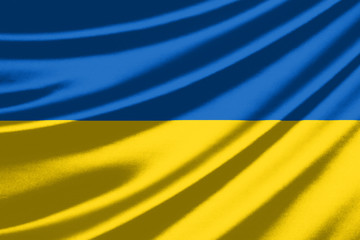 Waving flag of the Ukraine