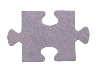 single puzzle element isolated on white