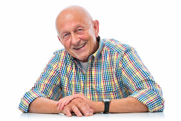 Portrait of a happy senior man smiling