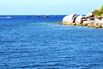 boat  in thailand kho tao bay abstract of a  water   south china