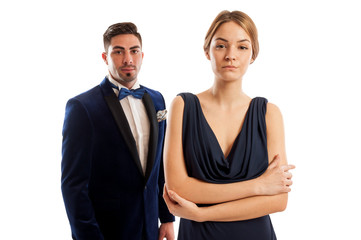 Beautiful couple ready to go on an evening date