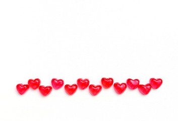 row of jelly shape heart