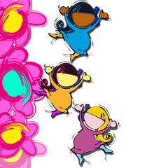 Fototapeta premium kids: like a flowers