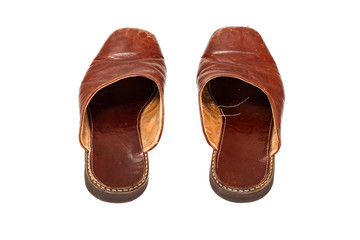 Leather slippers