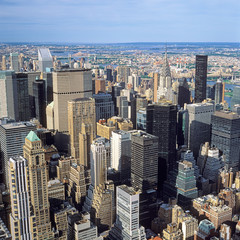 Aerial view of NYC.