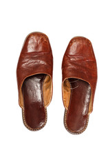 Leather slippers