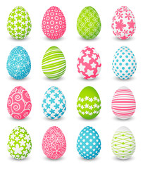 Set of color Easter eggs