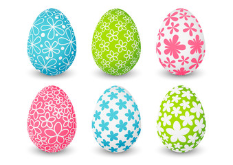 Set of color Easter eggs